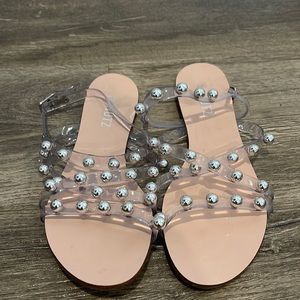 SCHUTZ sandals like new with silver balls. Super cute